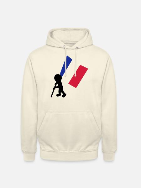 porte drapeau francais - Sweat-shirt à capuche unisexe - vanille