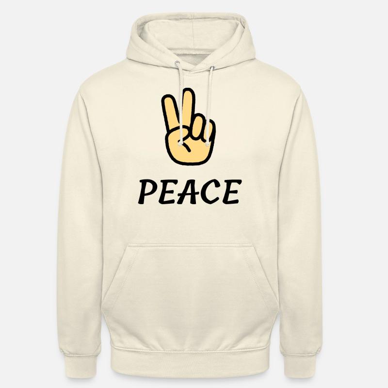 Conception de paix cool - Sweat-shirt à capuche unisexe - vanille