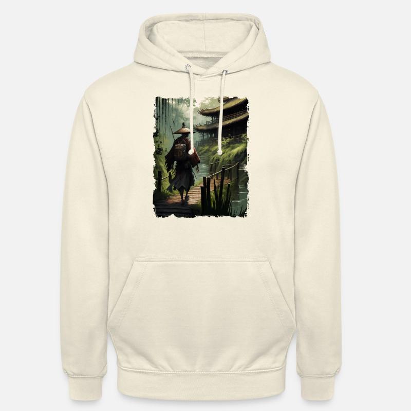 Samurai Japanischer Tempel Brücke Fluss - Unisex Hoodie - Vanille-Milchshake