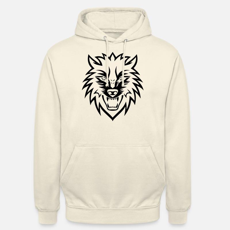 Wolf Wolfskopf Symbol Logo - Unisex Hoodie - Vanille-Milchshake