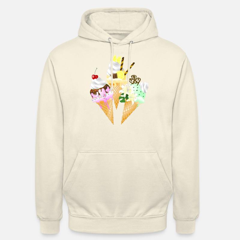 Cornet de crème glacée - Sweat-shirt à capuche unisexe - vanille