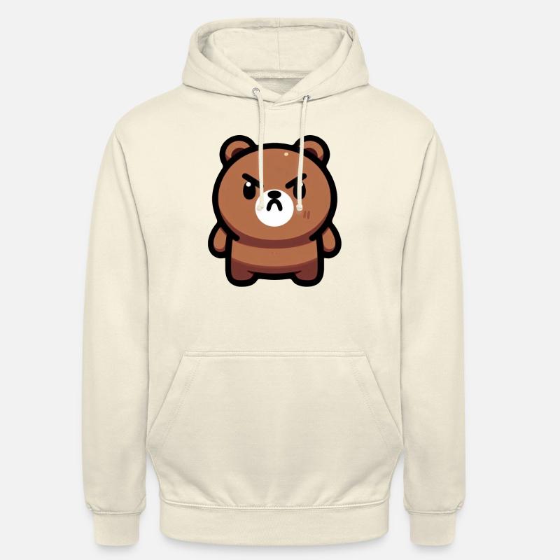 Art féroce de l’ours brun - Sweat-shirt à capuche unisexe - vanille