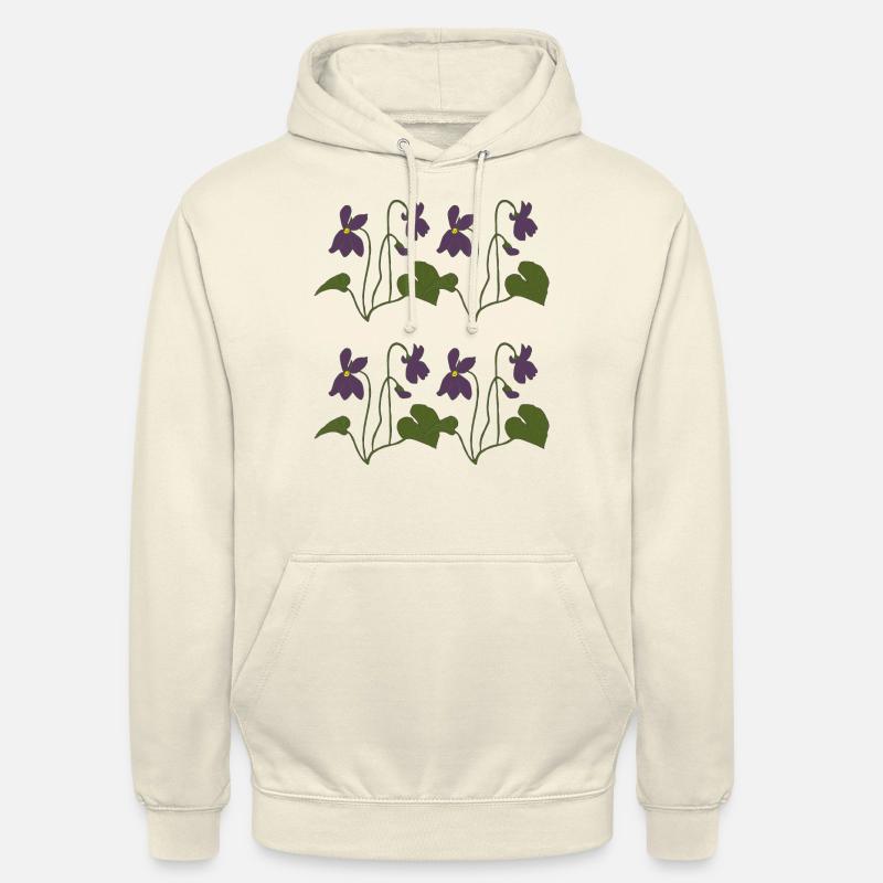 Violet 4 plis - Sweat-shirt à capuche unisexe - vanille