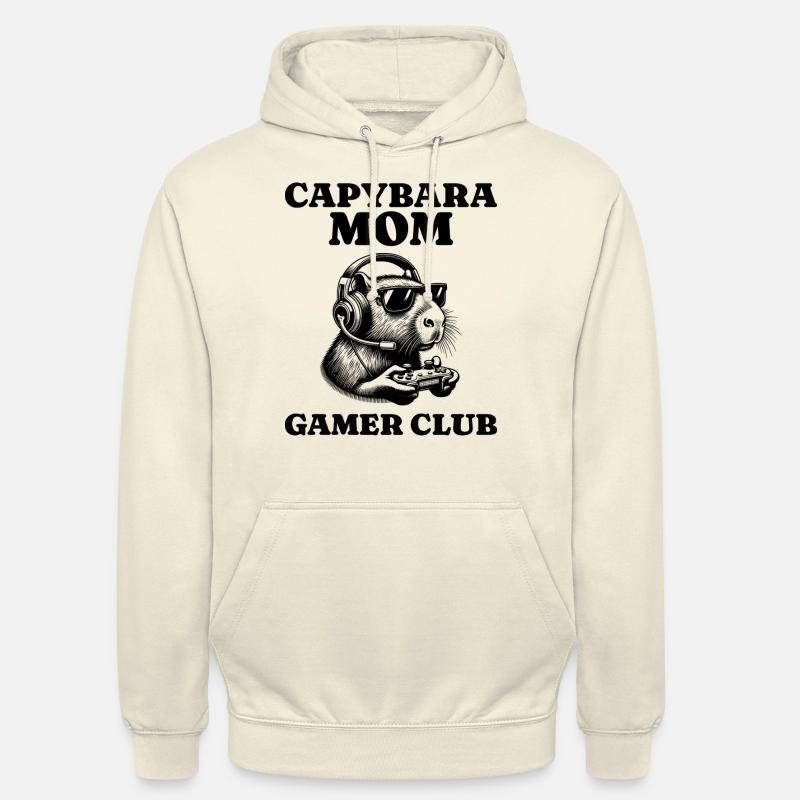 Capybara Joueuse Capybara Maman Gameuse - Sweat-shirt à capuche unisexe - vanille