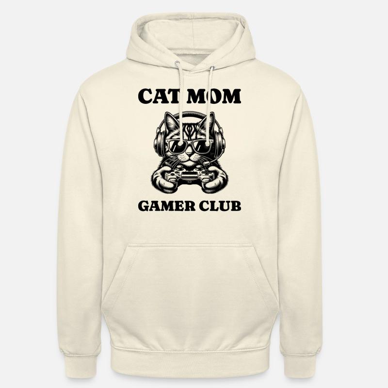 Chat Joueuse Chat Maman Gameuse - Sweat-shirt à capuche unisexe - vanille