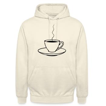 Coffeebreak Shirt - Unisex Hoodie - Vanille-Milchshake - Vorne - Alina (178cm) & Michal (187cm)
