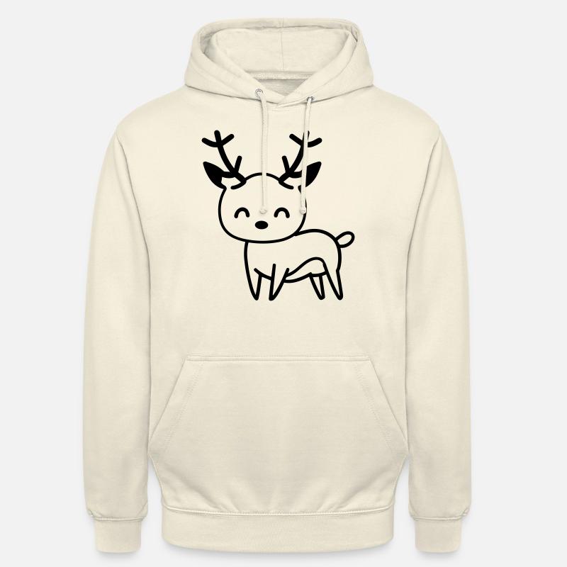 Cerf - Sweat-shirt à capuche unisexe - vanille