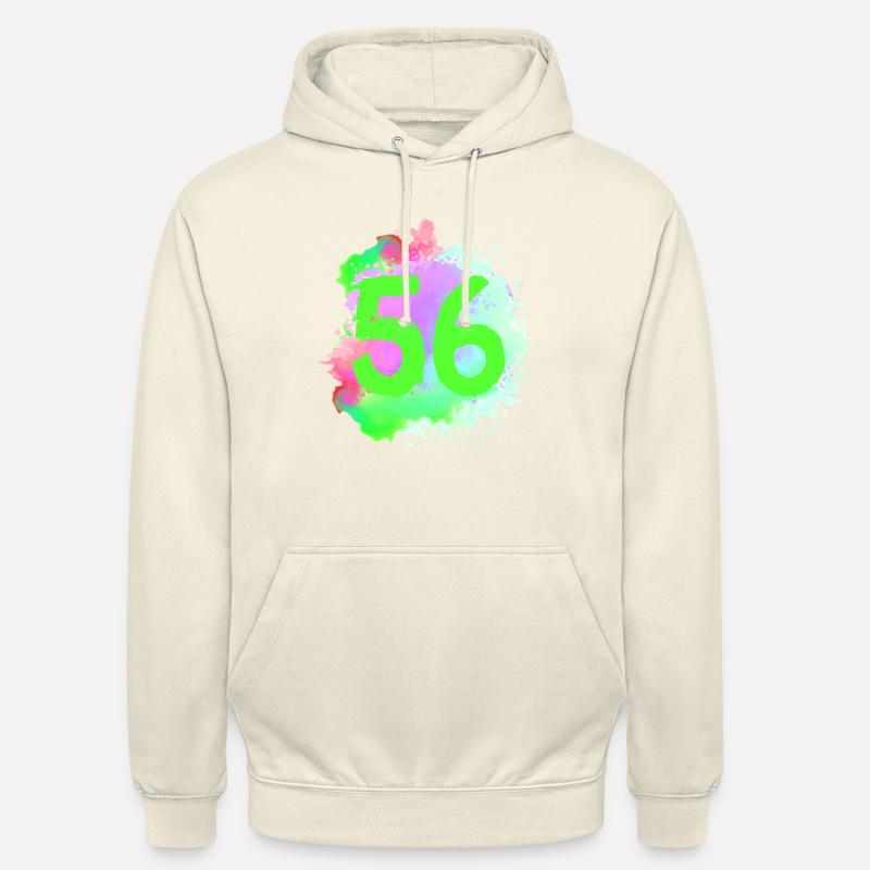 56 Nombre d’objets blob - Sweat-shirt à capuche unisexe - vanille