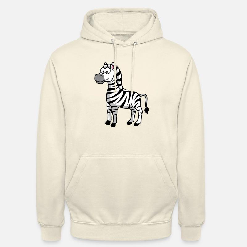 Zebra Comic Animal - Sweat-shirt à capuche unisexe - vanille