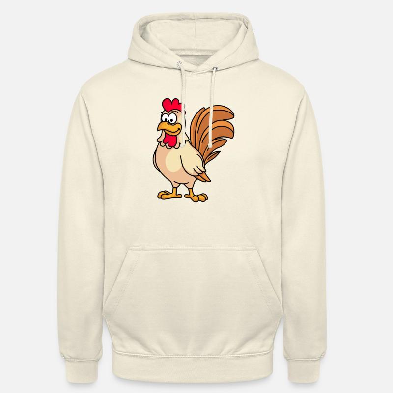 Coq Comic Animal - Sweat-shirt à capuche unisexe - vanille