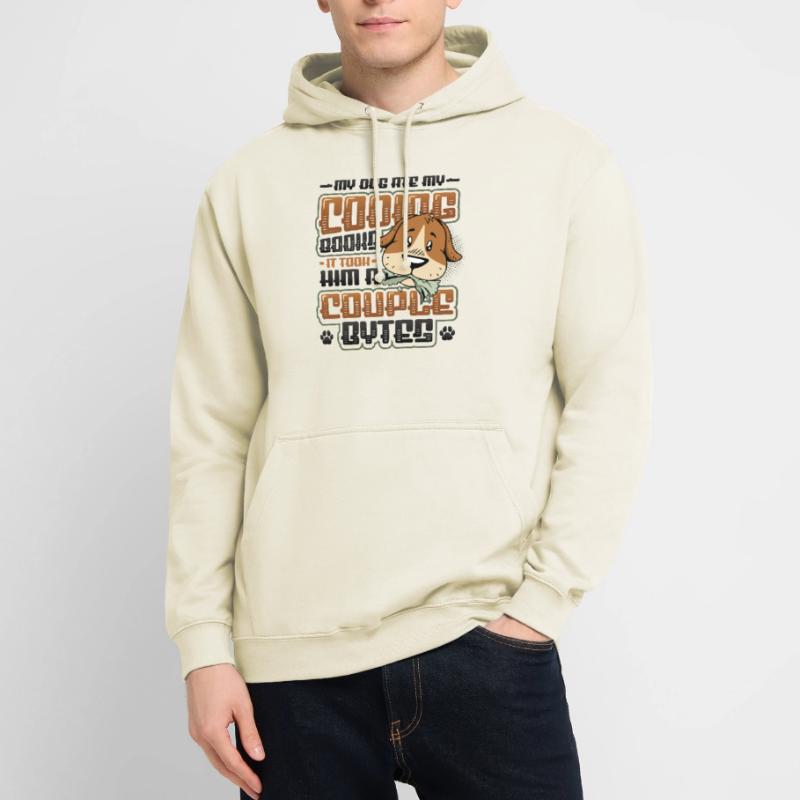 Dog Bytes Code Programmation de blagues informatiques Sweat-shirt à capuche unisexe