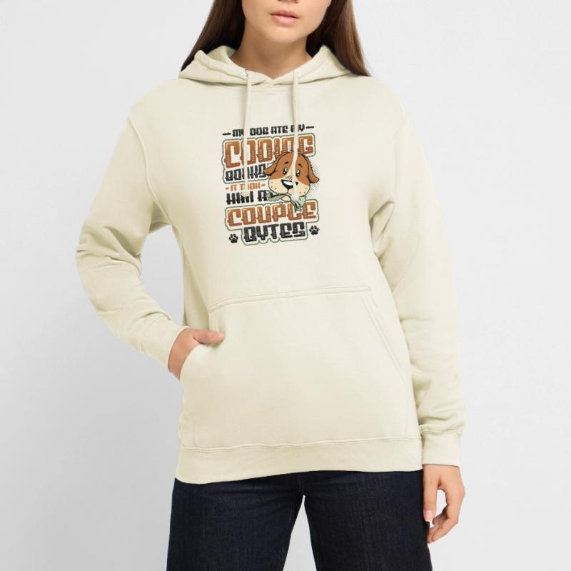 Hund Bytes Code Computer Witz Programmierung Unisex Hoodie