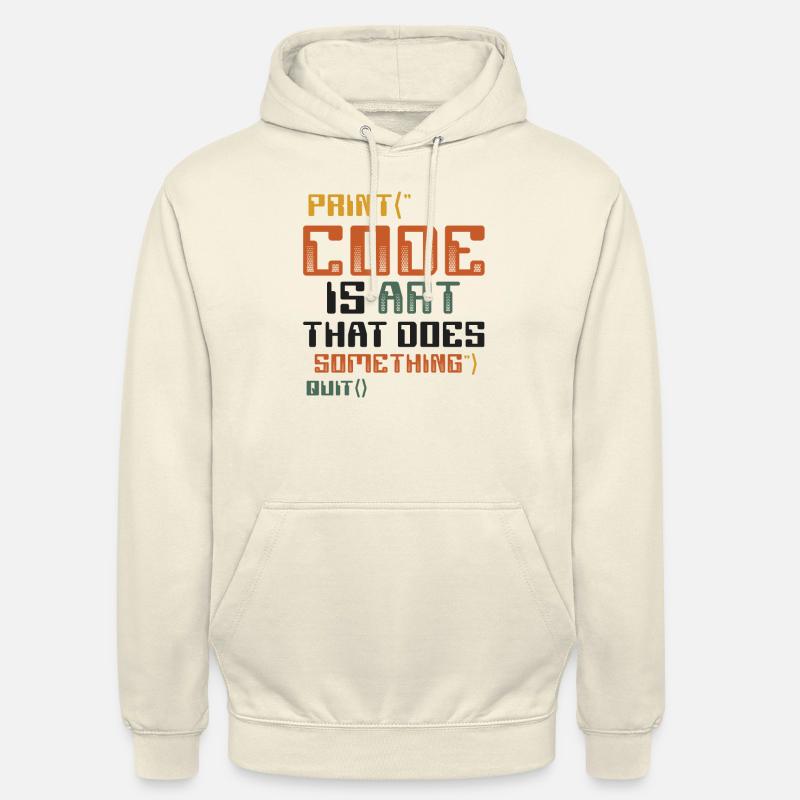 Le code est un art qui fait quelque chose, la programmation - Sweat-shirt à capuche unisexe - vanille