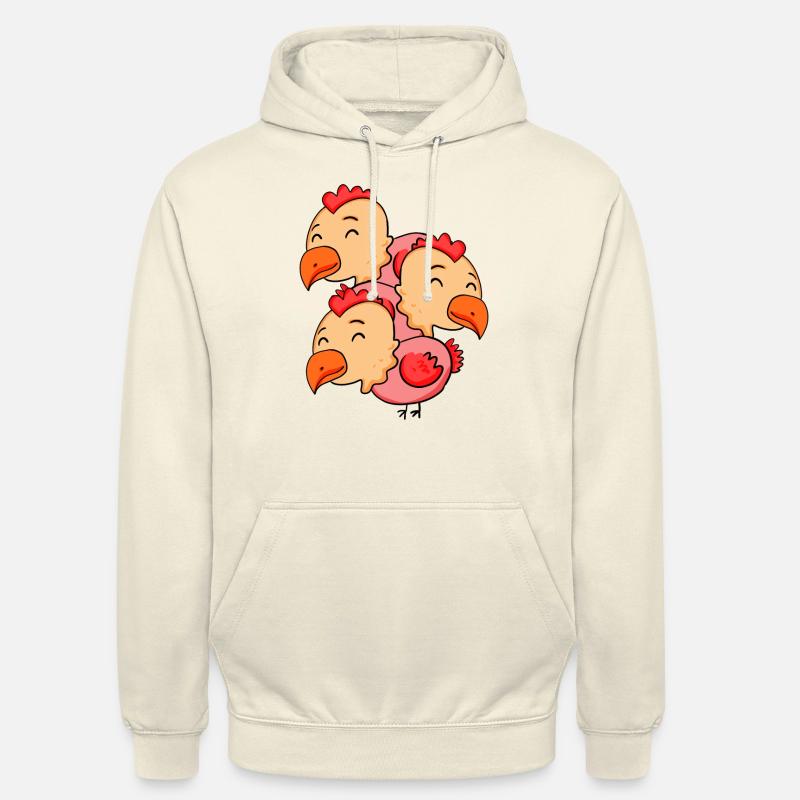 Poulets mignons - Poulet - Sweat-shirt à capuche unisexe - vanille