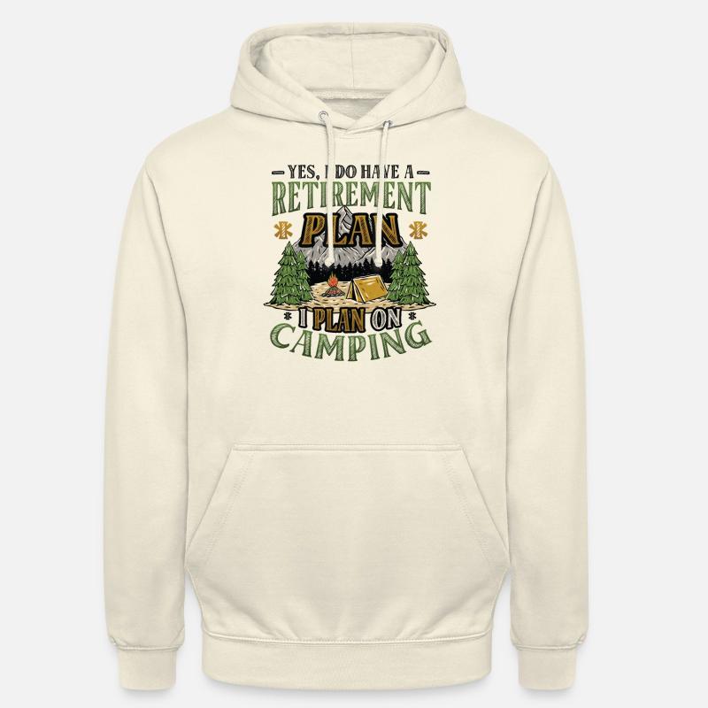 Ruhestandsplan Camping, Ruhestandscamper - Unisex Hoodie - Vanille-Milchshake