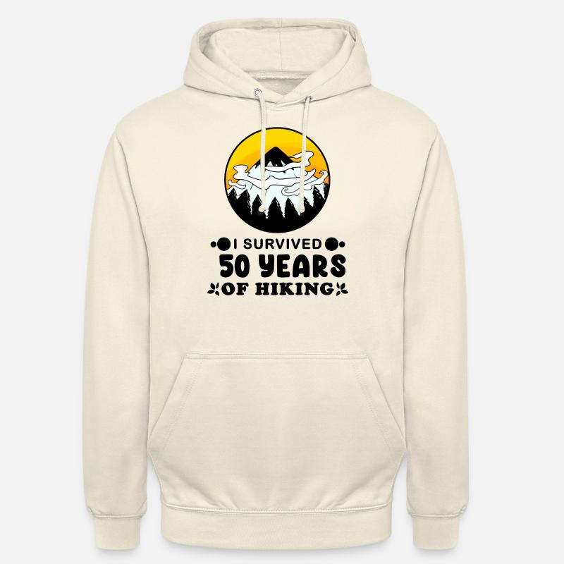 Fjellvandrer 50 års bursdag 50 års gave - Unisex-hettegenser - vanilje-milkshake
