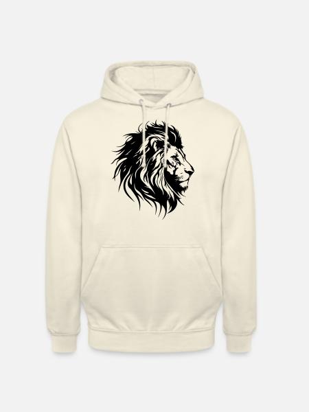 Lion Head Lion Silhouette - Unisex Hoodie - vanilla