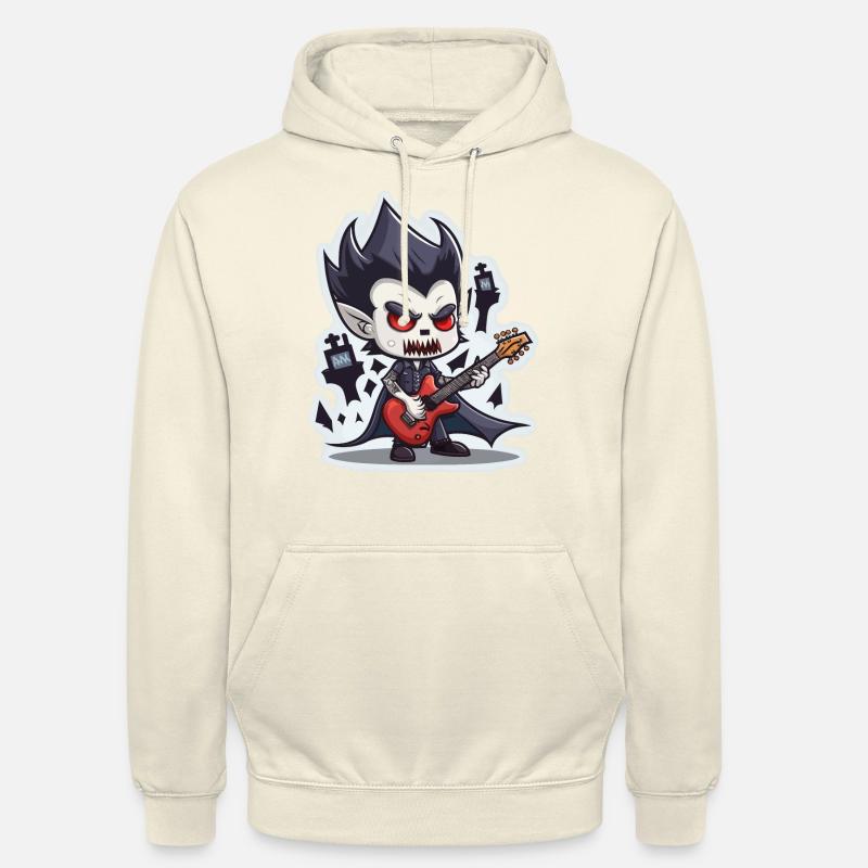 Vampire grattant la guitare - Sweat-shirt à capuche unisexe - vanille