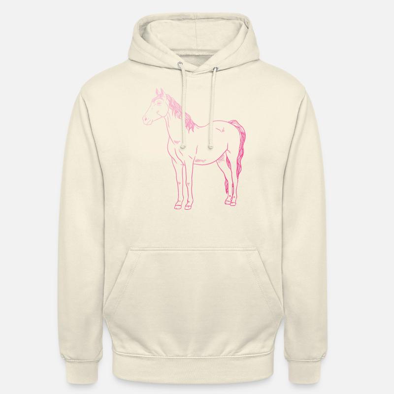 Cadeau de conception de cheval - Sweat-shirt à capuche unisexe - vanille