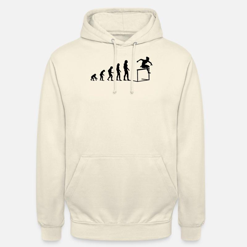 Evolution to Steeplechase Runner - Unisex Hoodie - vanilla