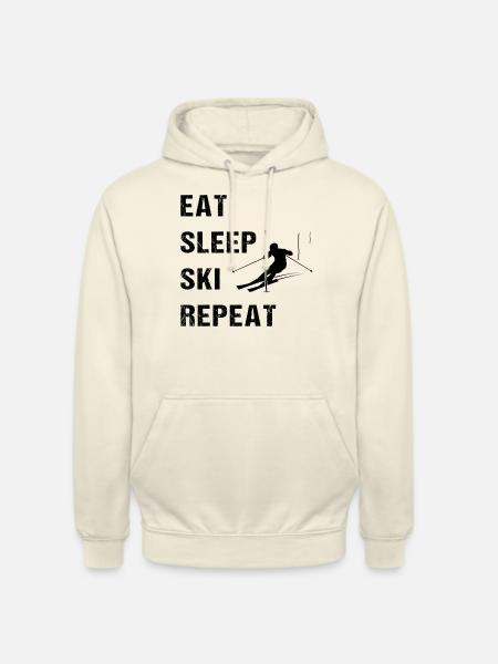 Ski Slalom Life Cycle - Unisex Hoodie - vanilla