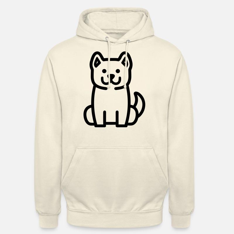 Chien - Sweat-shirt à capuche unisexe - vanille