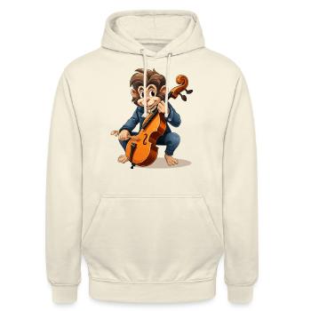 The Tail-Tangled Bassist - Unisex Hoodie - vanilla - Front - Alina (178cm) & Michal (187cm)
