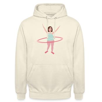 Hula-Hoop Figure - Unisex Hoodie - vanilla - Front - Alina (178cm) & Michal (187cm)