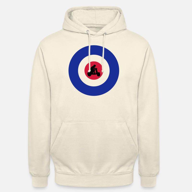 Target mit Rollerfahrer - Unisex Hoodie - Vanille-Milchshake