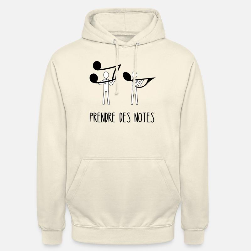 prendre des notes - Sweat-shirt à capuche unisexe - vanille