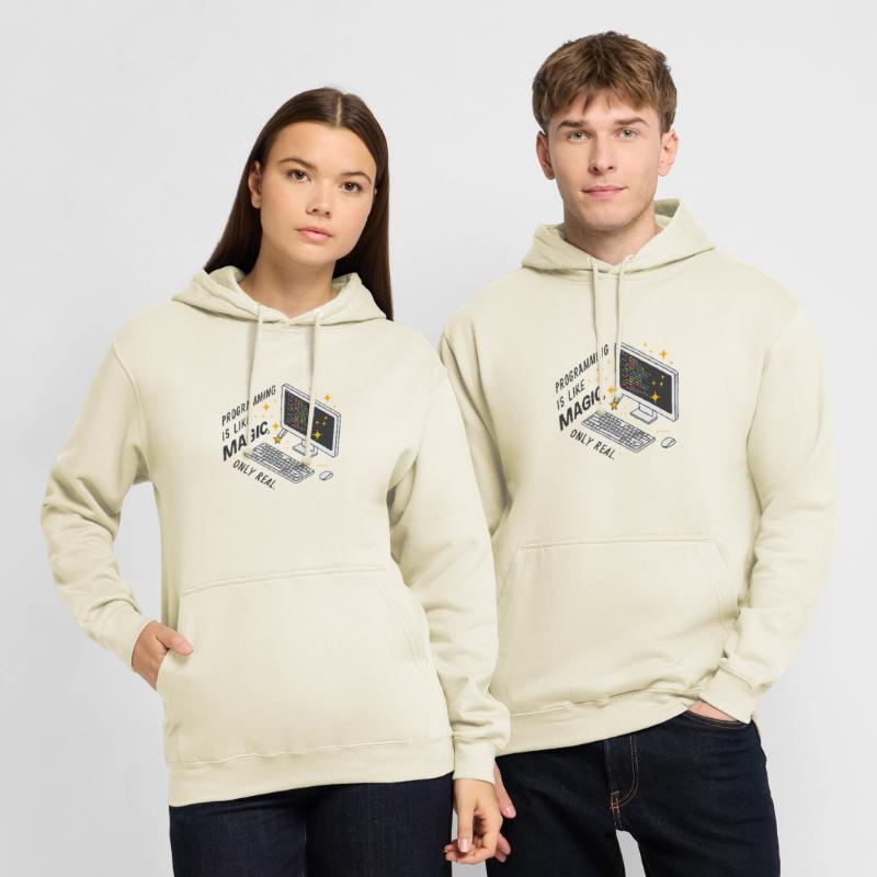 Programming is like magic, only real. Unisex Hoodie