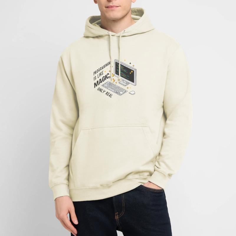 Programming is like magic, only real. Unisex Hoodie