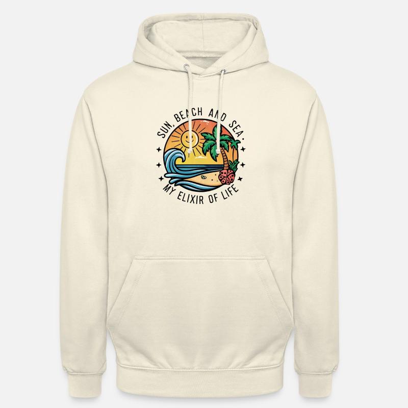 Le soleil, la plage et la mer - mon élixir de vie - Sweat-shirt à capuche unisexe - vanille