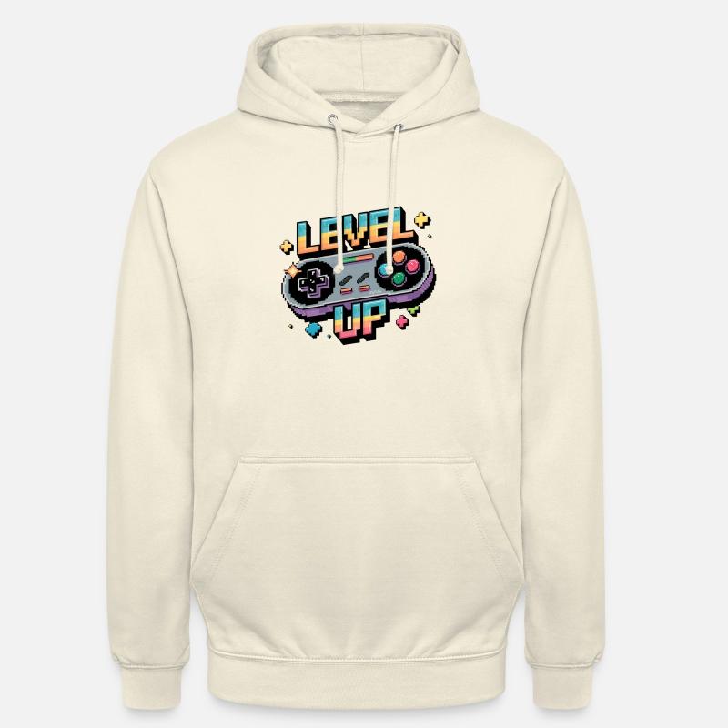Level Up - Manette de jeu - Sweat-shirt à capuche unisexe - vanille