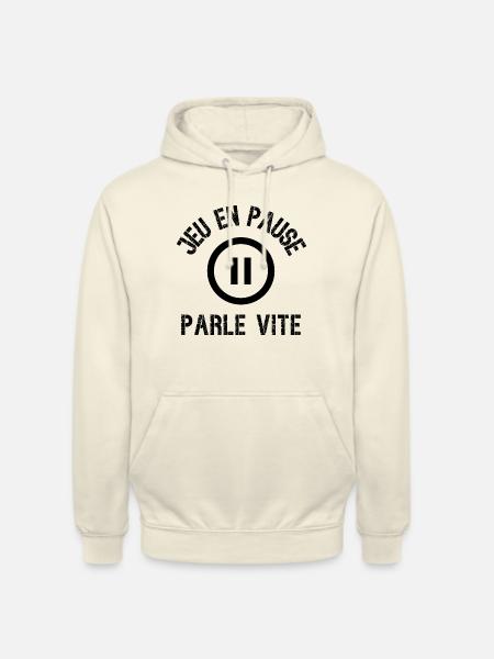 jeu en pause - Sweat-shirt à capuche unisexe - vanille