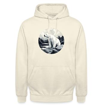 Eisbär - Unisex Hoodie - Vanille-Milchshake - Vorne - Alina (178cm) & Michal (187cm)