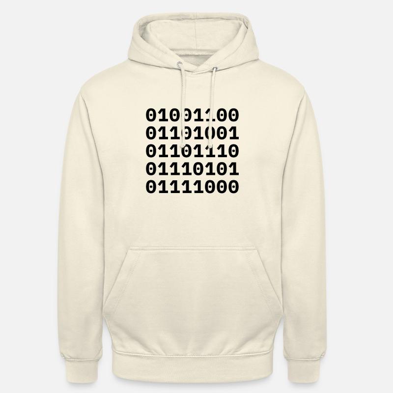 "LINUX" en code binaire. - Sweat-shirt à capuche unisexe - vanille