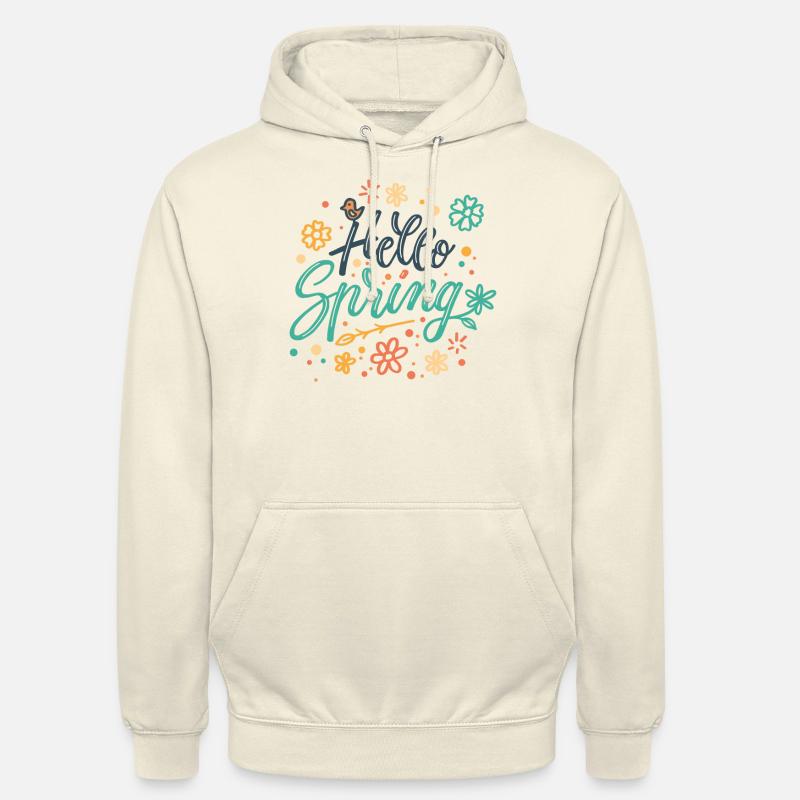 Hello Spring - Sweat-shirt à capuche unisexe - vanille