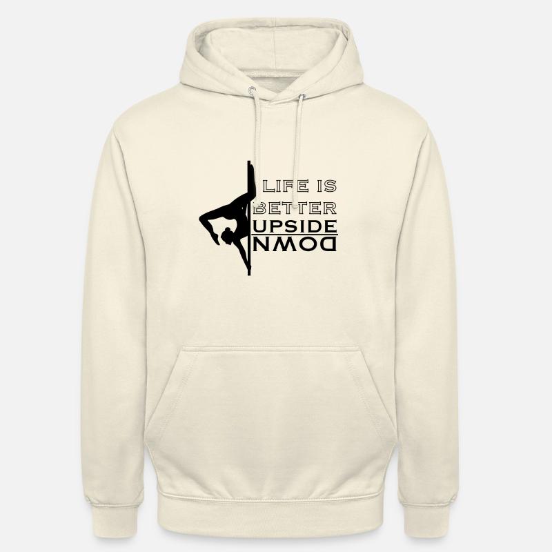 Pole Dance Life is better upside down Butterfly - Unisex Hoodie - vanilla