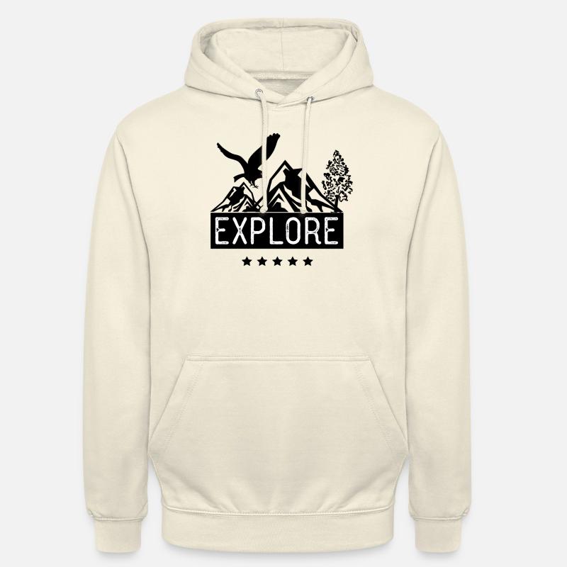 explorer - Sweat-shirt à capuche unisexe - vanille