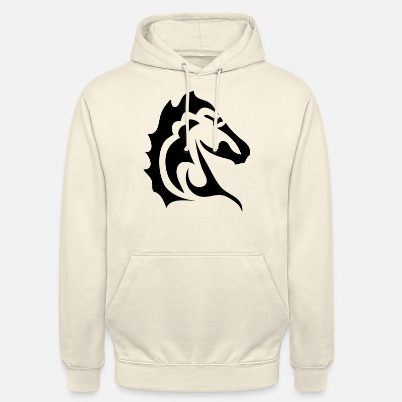 tete cheval tribal 1 - Sweat-shirt à capuche unisexe - vanille
