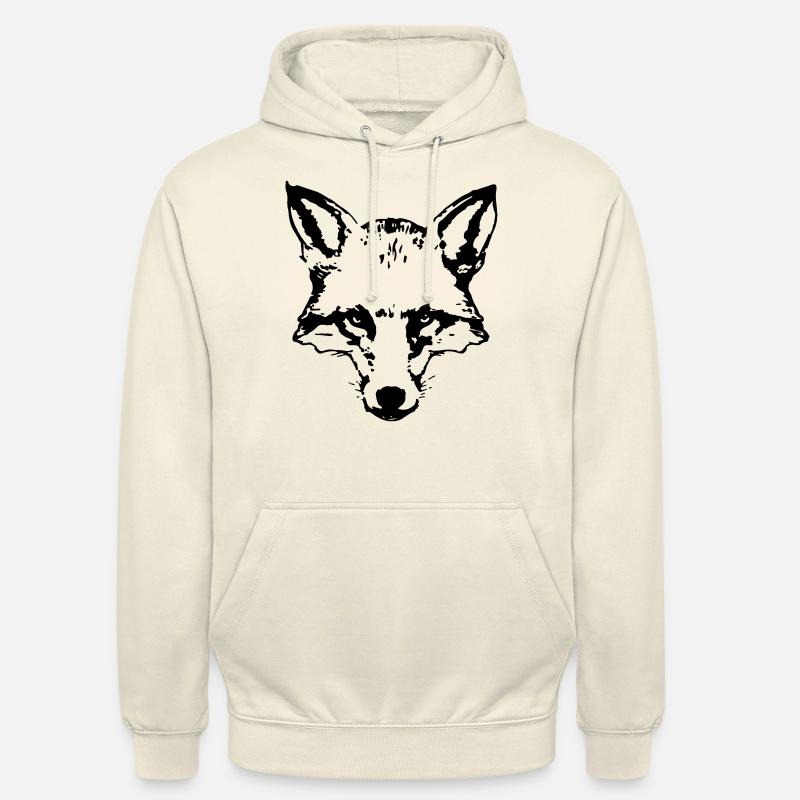 fox_head - Sweat-shirt à capuche unisexe - vanille