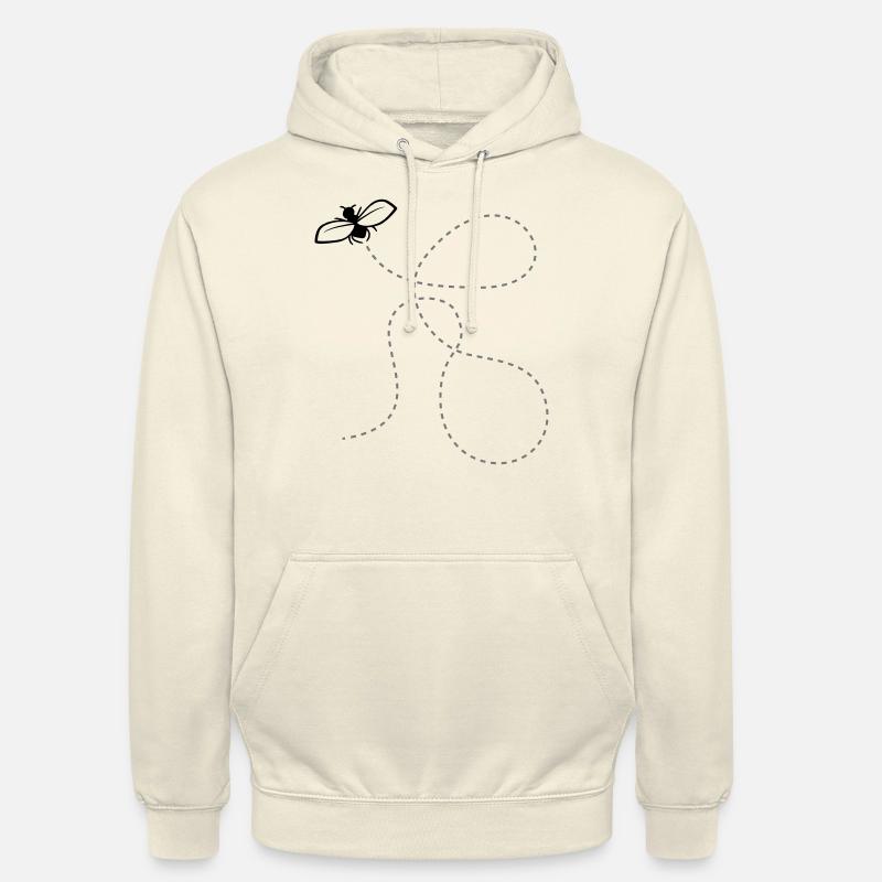 Fly Dashed Line - Sweat-shirt à capuche unisexe - vanille