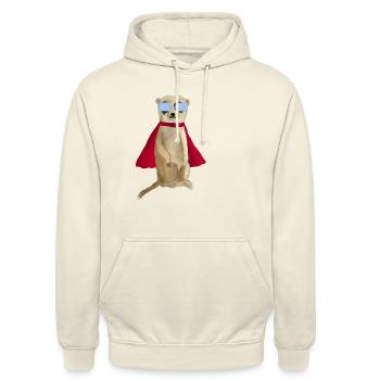 Suricate SuperHero Cool Boy hey fred super-héros - Sweat-shirt à capuche unisexe - vanille - Devant - Alina (178cm) & Michal (187cm)