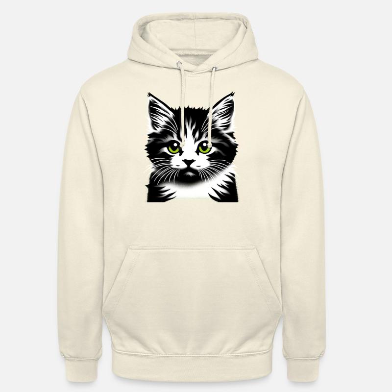 Visage de chat affectueux - Sweat-shirt à capuche unisexe - vanille
