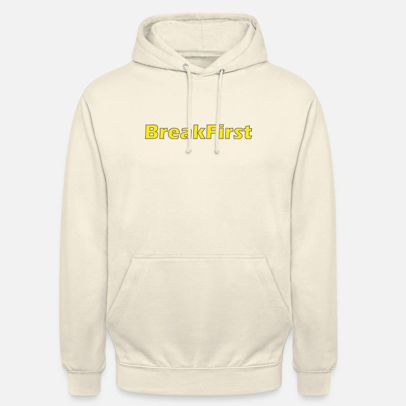 BreakFirstX - Sweat-shirt à capuche unisexe - vanille