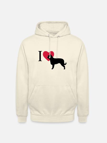 J'aime Berger de Picardie - Sweat-shirt à capuche unisexe - vanille