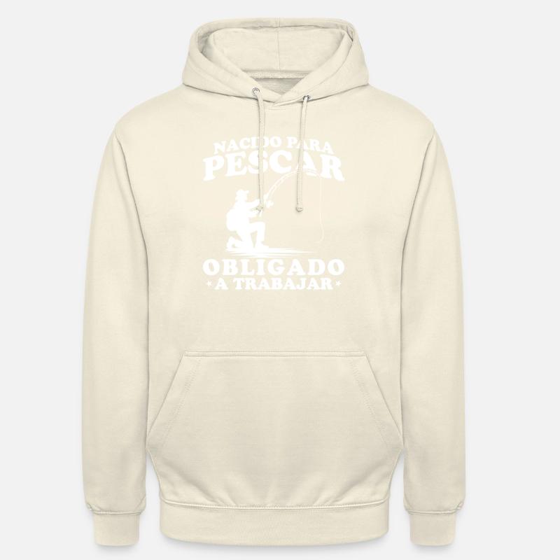 Né pour pêcher - Sweat-shirt à capuche unisexe - vanille