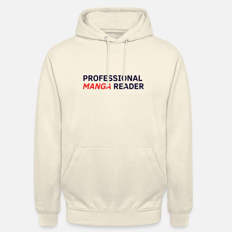 Professional Manga Reader - Unisex Hoodie - vanilla