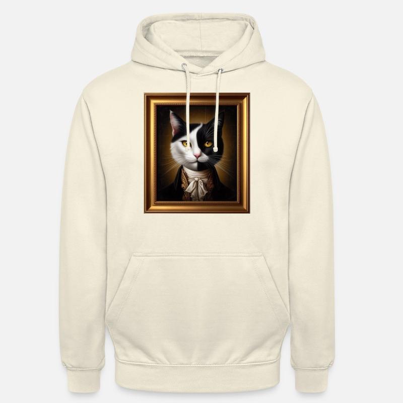Portrait d’un chat confiant - Sweat-shirt à capuche unisexe - vanille